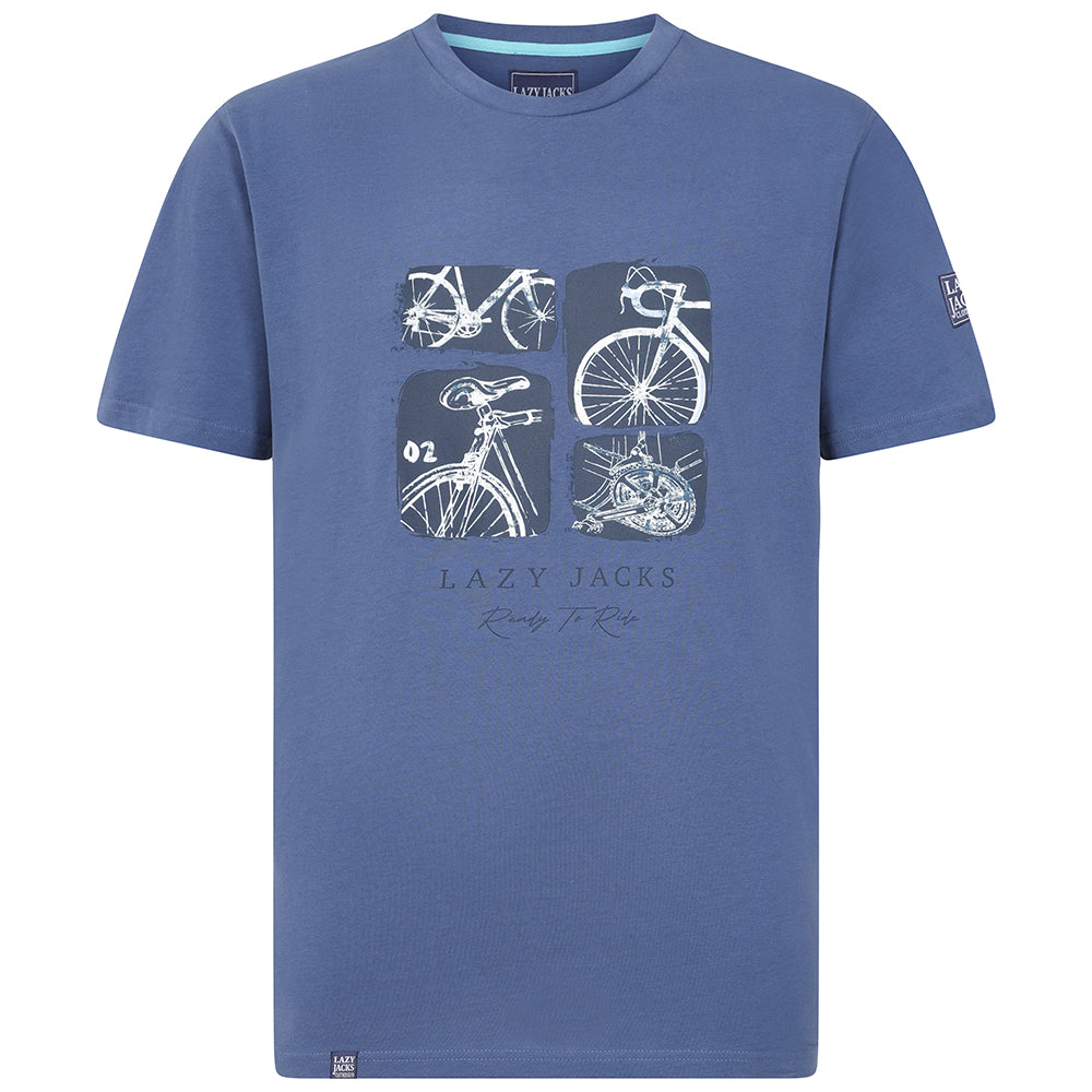 LJ15 - Men's Printed T-Shirt - Denim