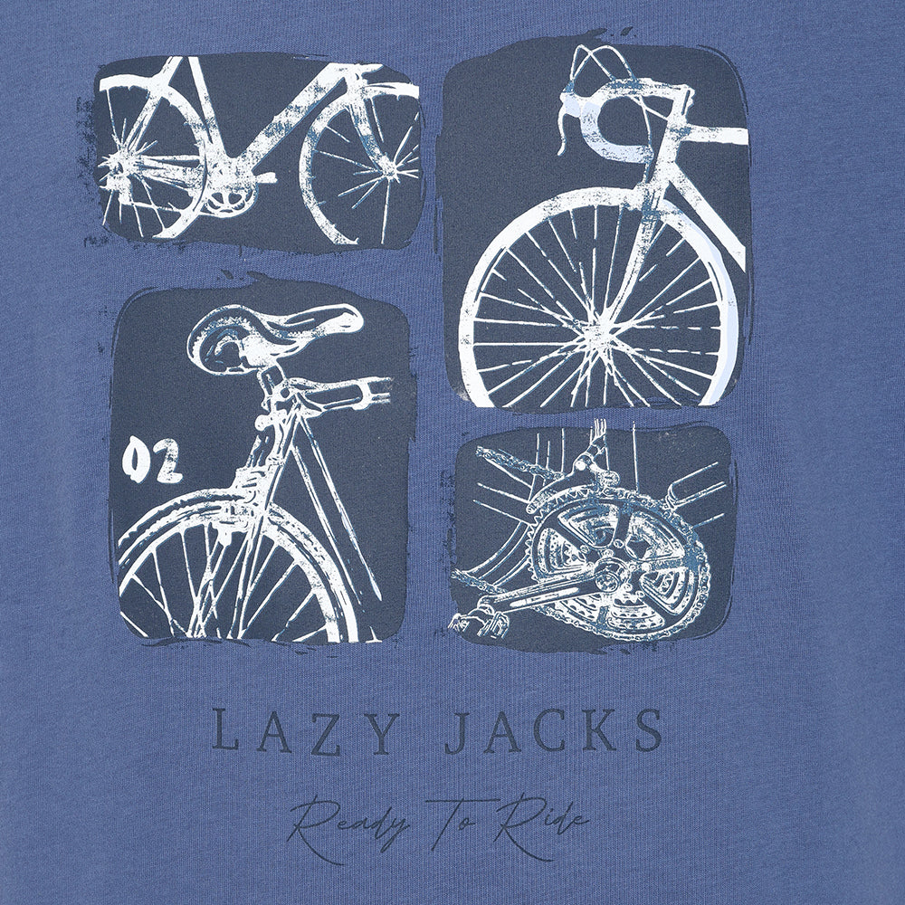 LJ15 - Men's Printed T-Shirt - Denim