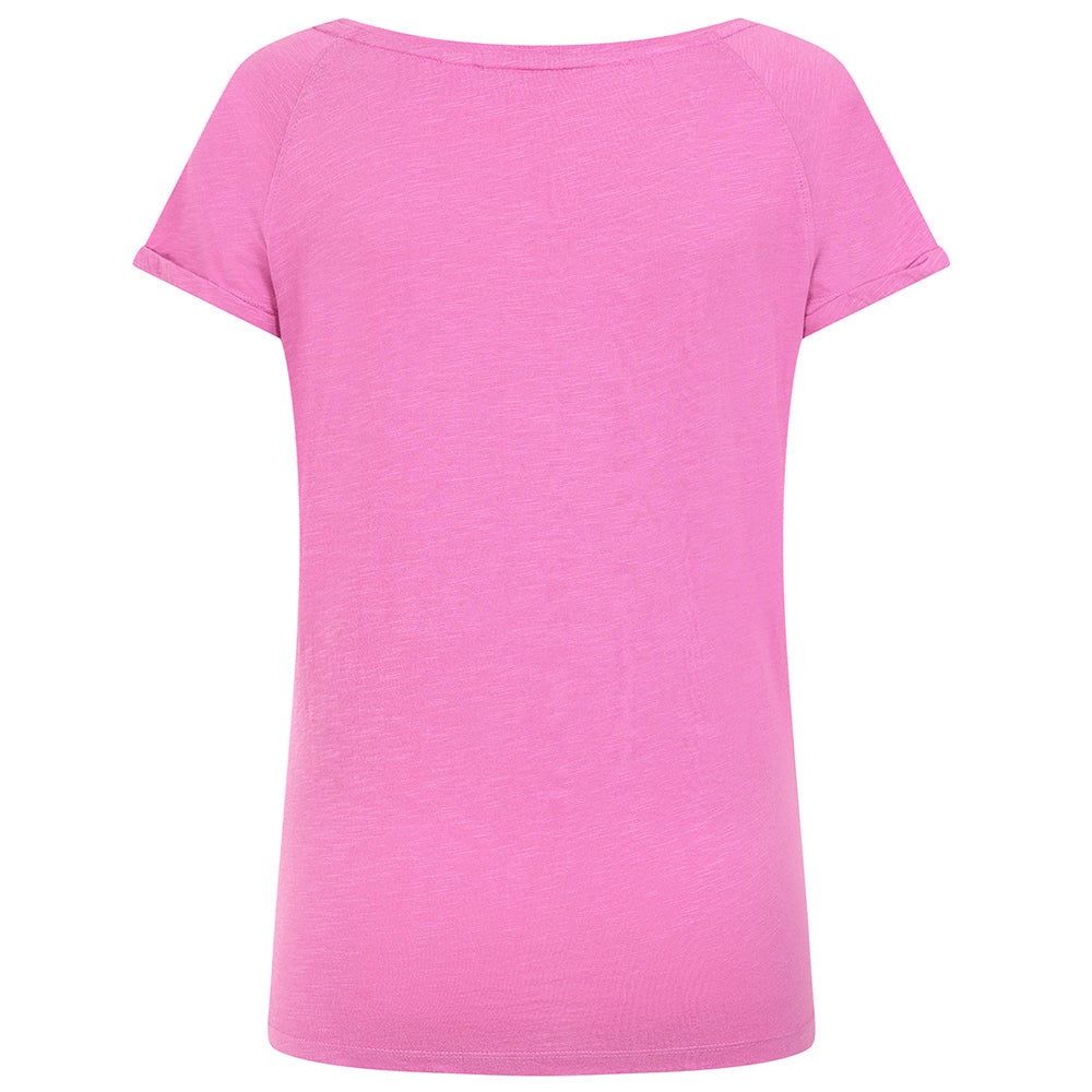 LJ163 - Ladies Roll Sleeve Tee - Raspberry
