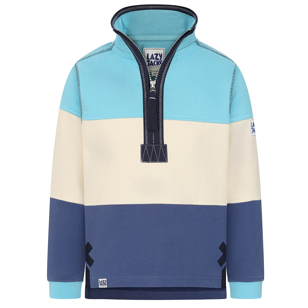 LJ19C - Boys Colour Block Sweatshirt - Spearmint