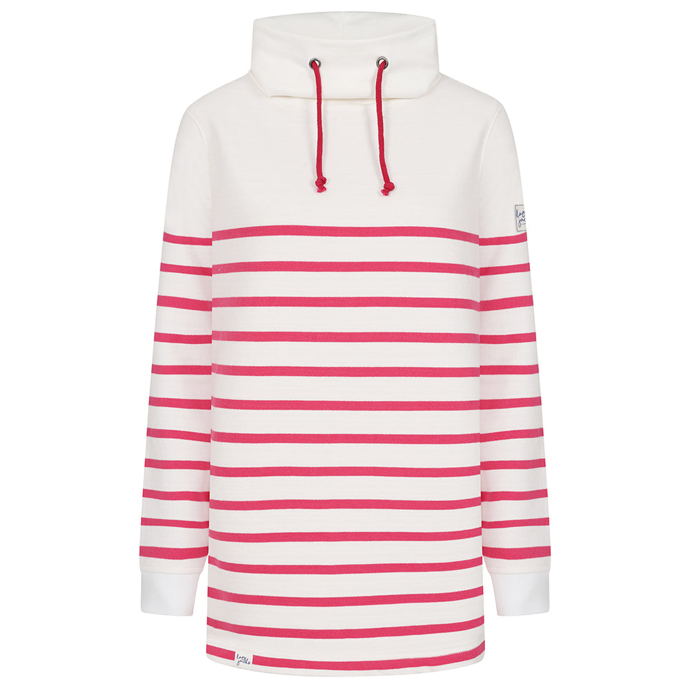 LJ20 - Ladies Draw String Roll Neck Sweatshirt - Cherry