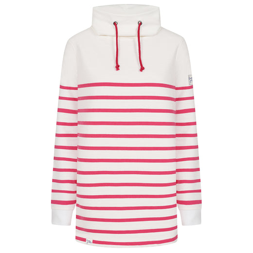 LJ20 - Ladies Draw String Roll Neck Sweatshirt - Cherry