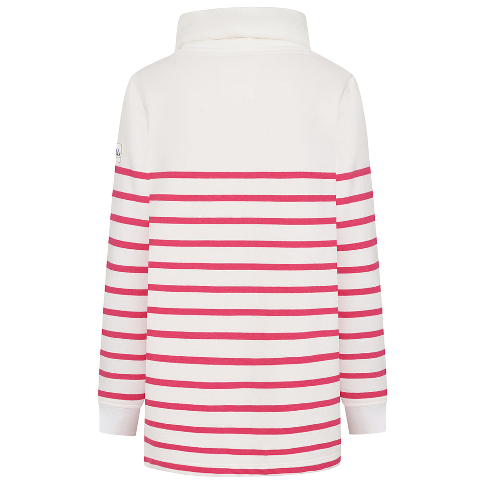 LJ20 - Ladies Draw String Roll Neck Sweatshirt - Cherry