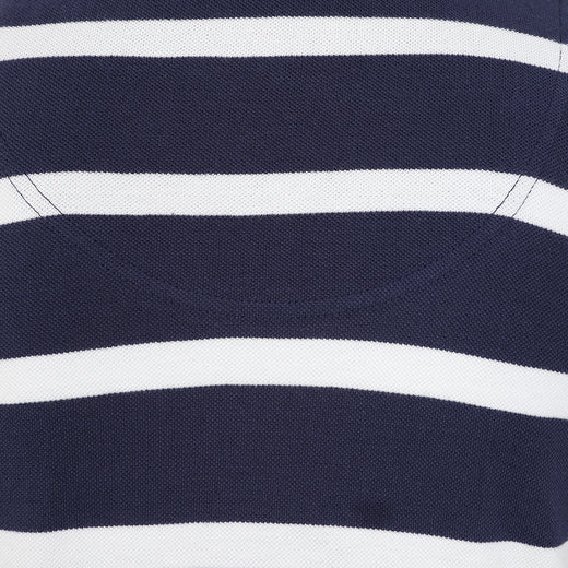 LJ22 - Ladies Striped Polo Shirt - Twilight