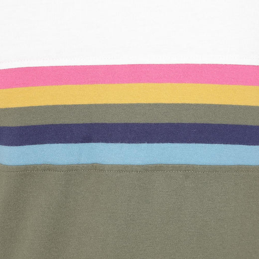LJ97M - Multi Striped Breton Top - Khaki