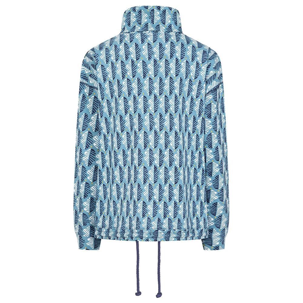 LJ63P - Ladies' Patterned Roll Neck Sweatshirt - Oak Blue
