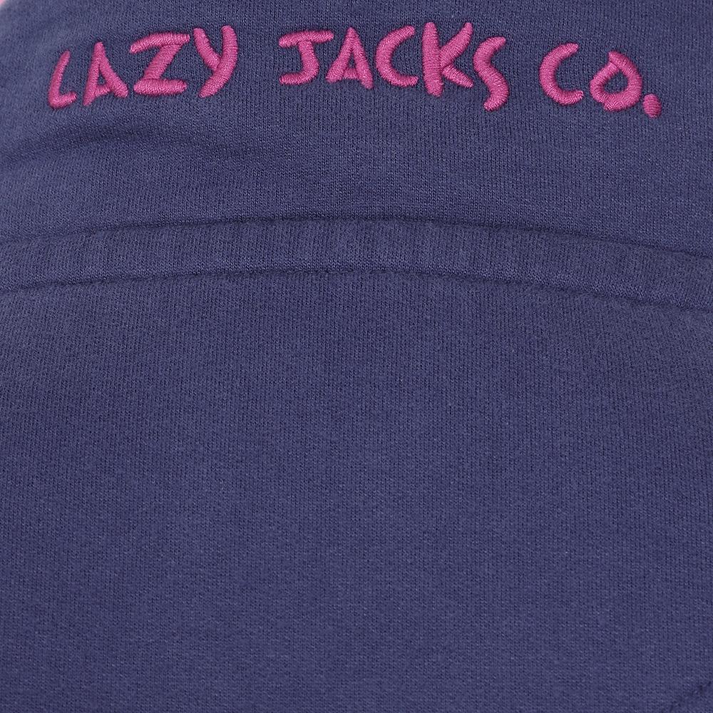 LJ35 - Ladies Striped Quarter Zip Sweatshirt - Grey Marl