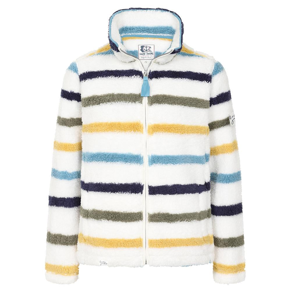 LJ157S - Striped Full Zip Snug - Khaki