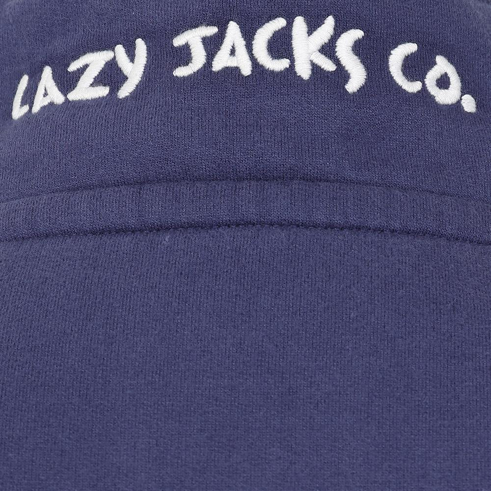 LJ6 - Striped Button Neck Sweatshirt - Twilight