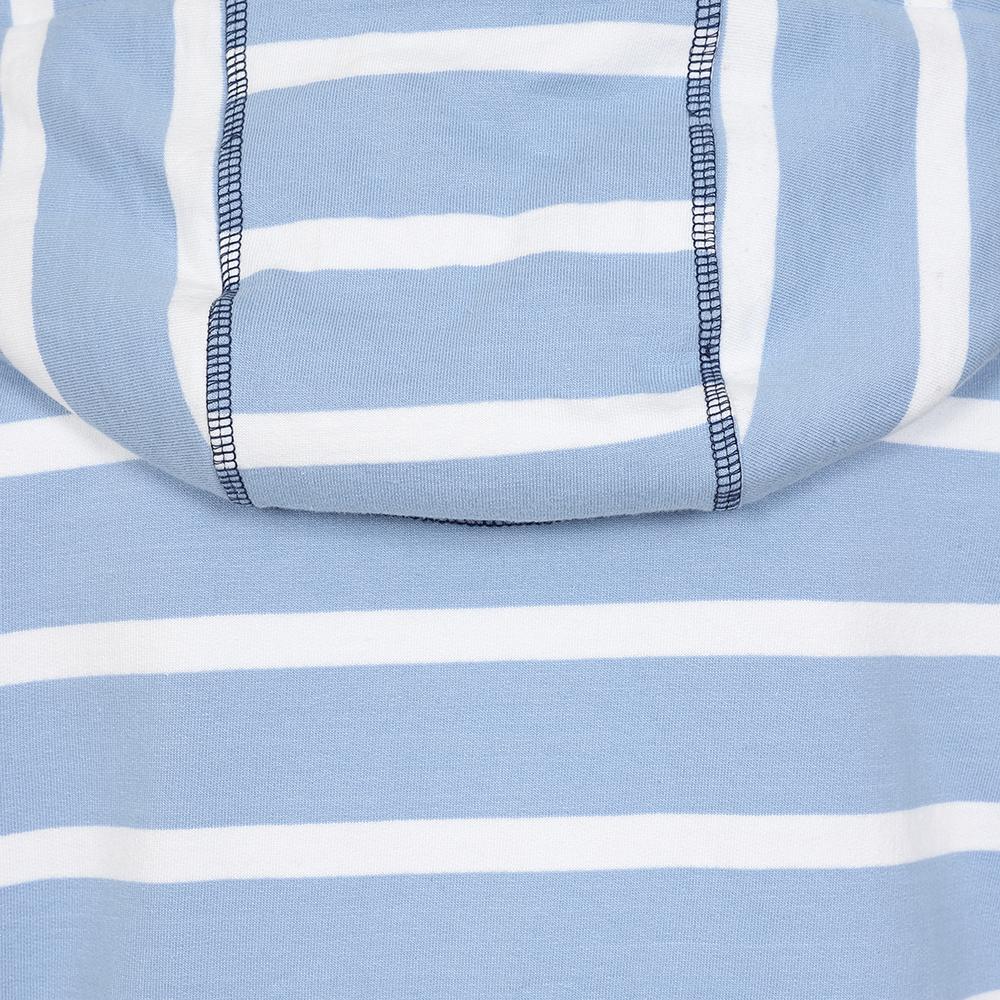 LJ101S - Ladies Striped Full Zip Hoody - Sky