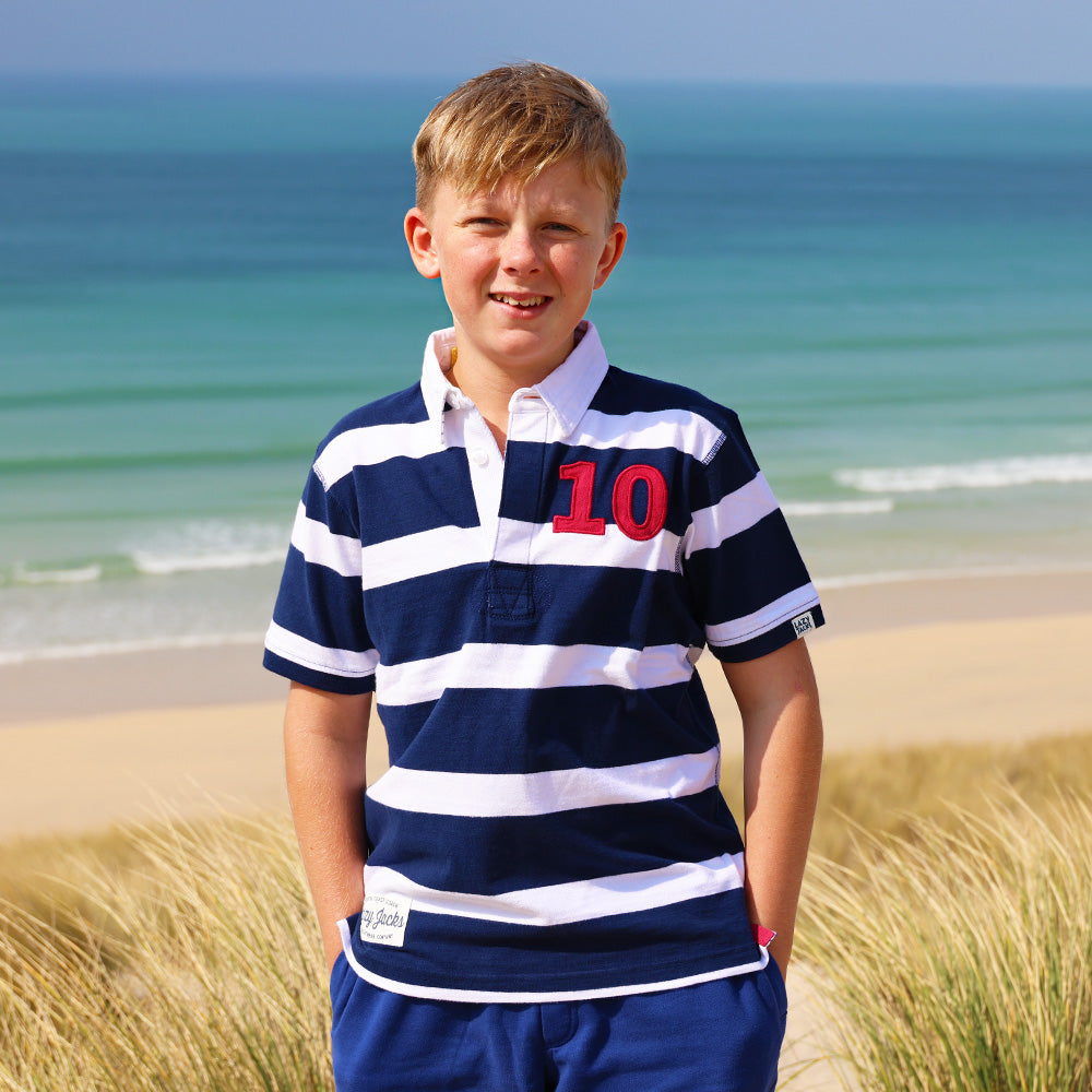 LJ27C - Short Sleeve Rugby Shirt - Marine