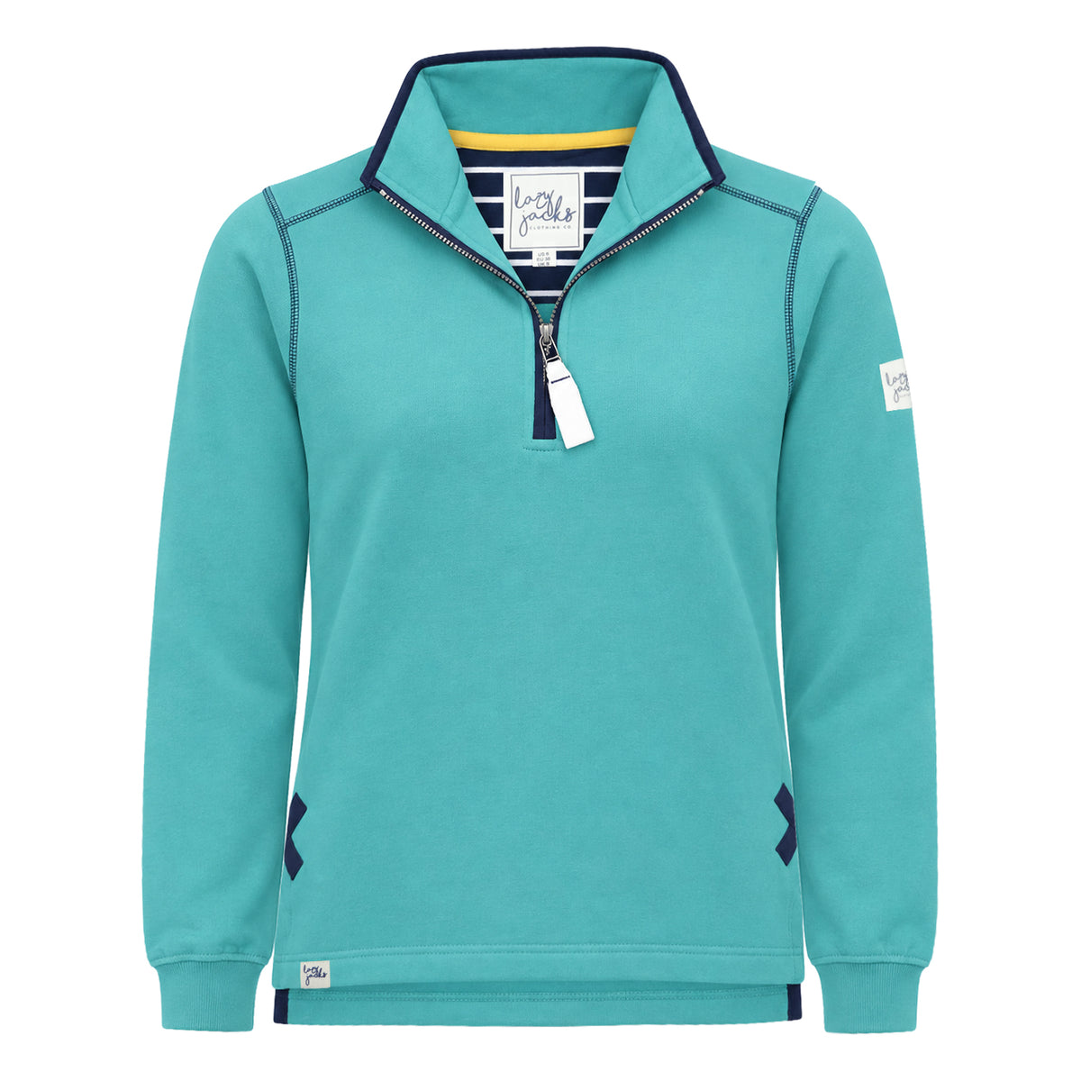 LJ3 - Ladies Quarter Zip Sweatshirt - Sea Green