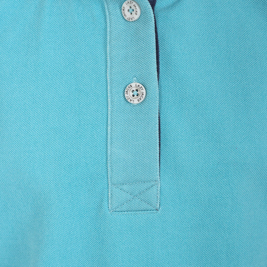 LJ301C - Girls Pique Button Neck Sweatshirt - Spearmint