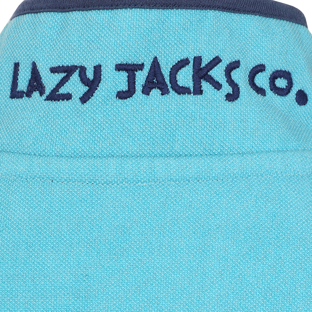 LJ301C - Girls Pique Button Neck Sweatshirt - Spearmint