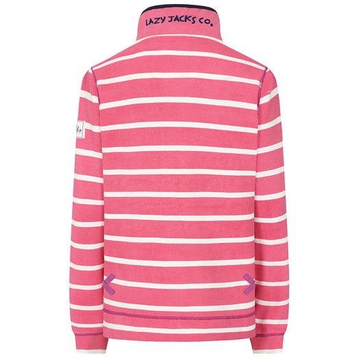 LJ301S - Pique Button Neck Sweatshirt - Cherry