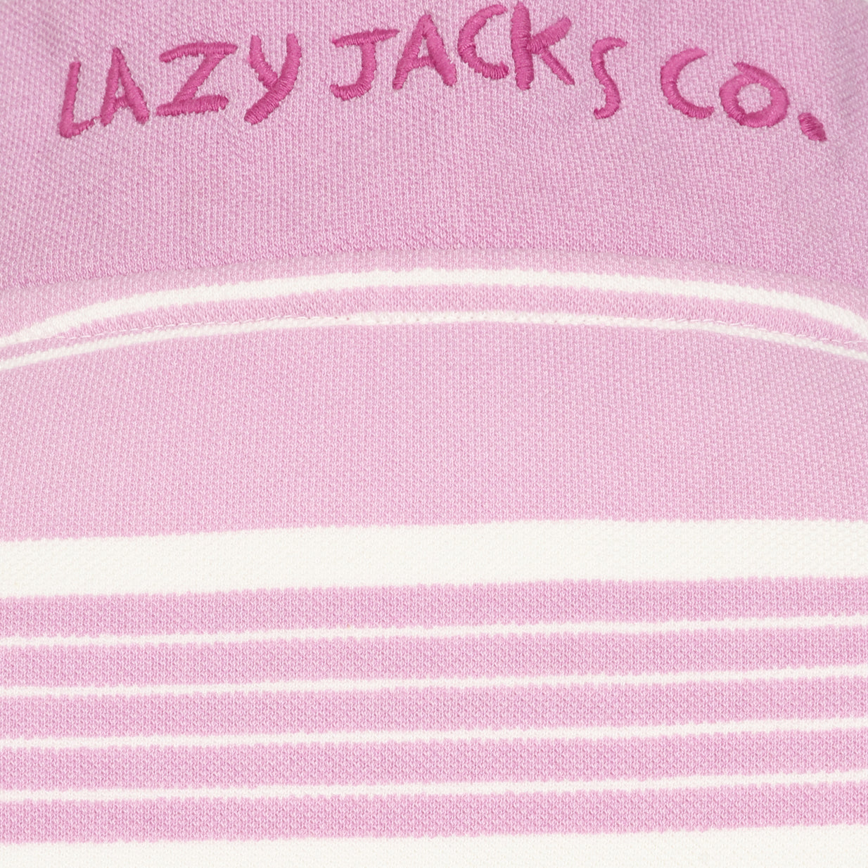 LJ350S - Pique 1/4 Zip Stripe Sweatshirt - Pink