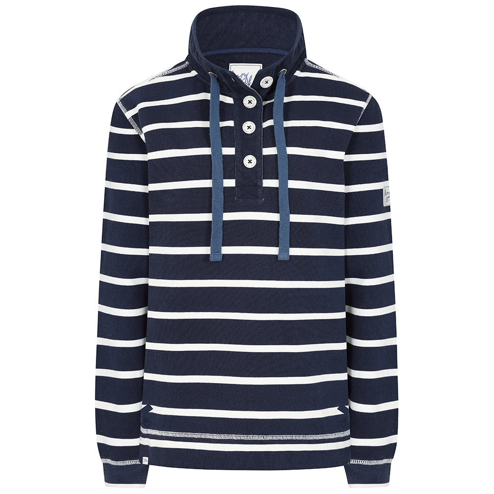 LJ301S - Pique Button Neck Sweatshirt - Twilight