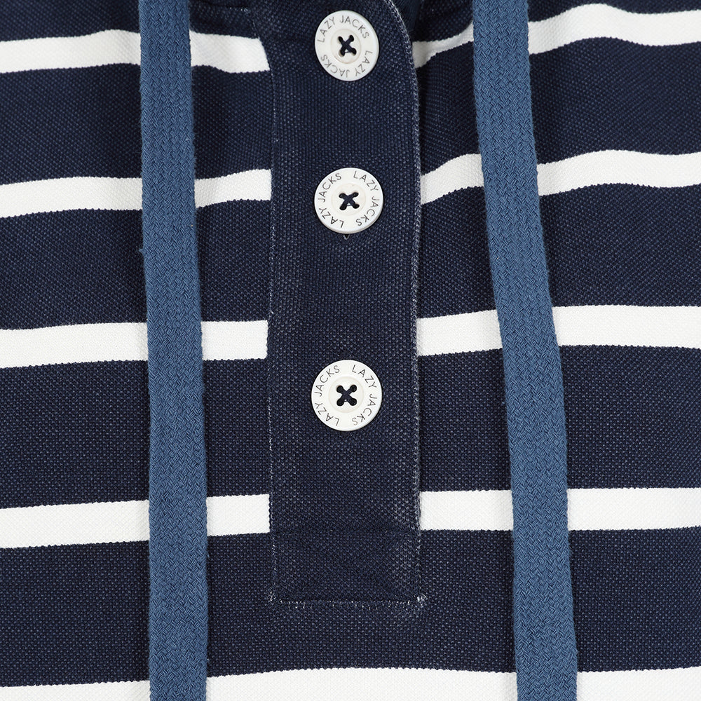 LJ301S - Pique Button Neck Sweatshirt - Twilight