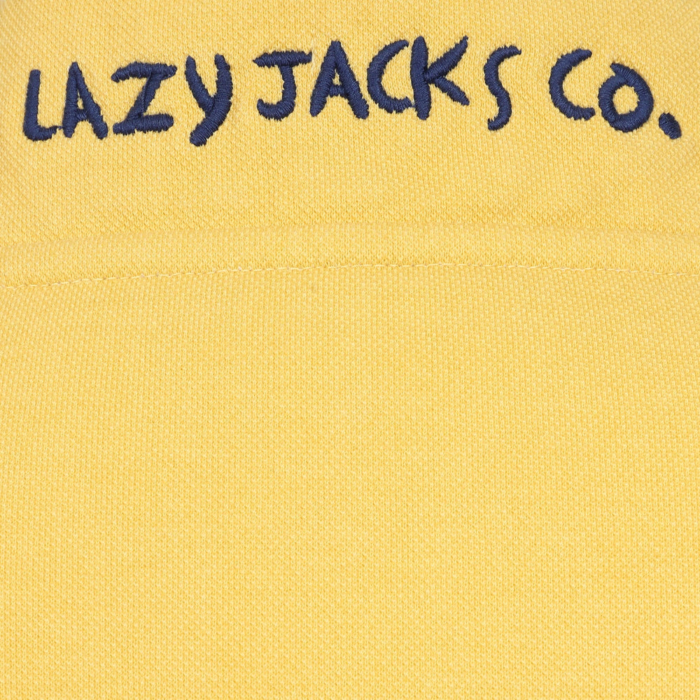 LJ301 - Pique Button Neck Sweatshirt - Lemon