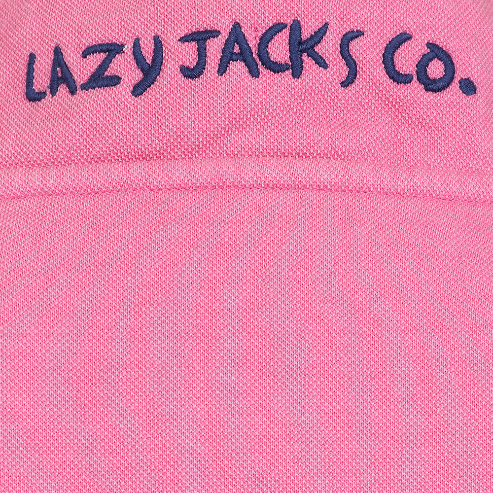 LJ301 - Pique Button Neck Sweatshirt - Salmon