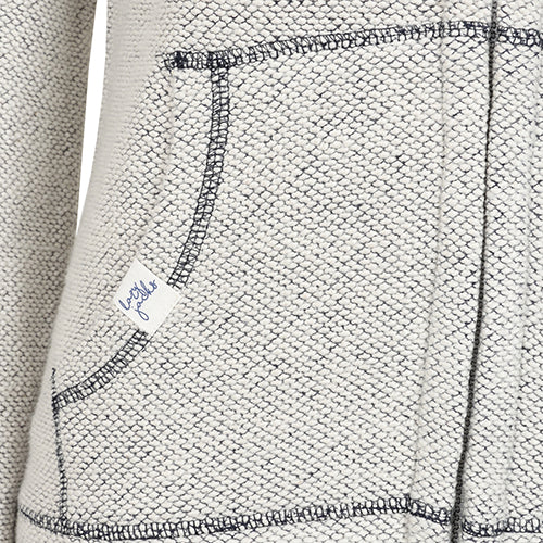 LJ303 - Ladies Full Zip Textured Hoodie - Grey Marl
