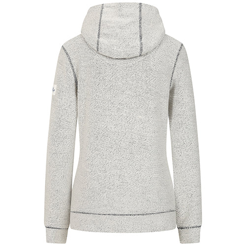 LJ303 - Ladies Full Zip Textured Hoodie - Grey Marl