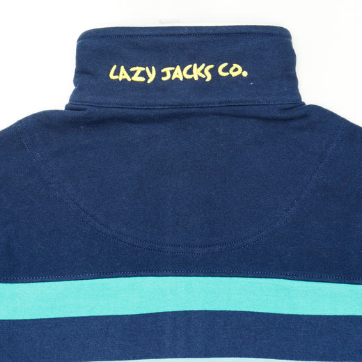 LJ32 - Full Zip Striped Sweatshirt - Twilight Pistachio
