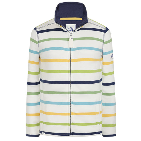 LJ32 - Ladies Striped Full Zip Sweatshirt - Greens