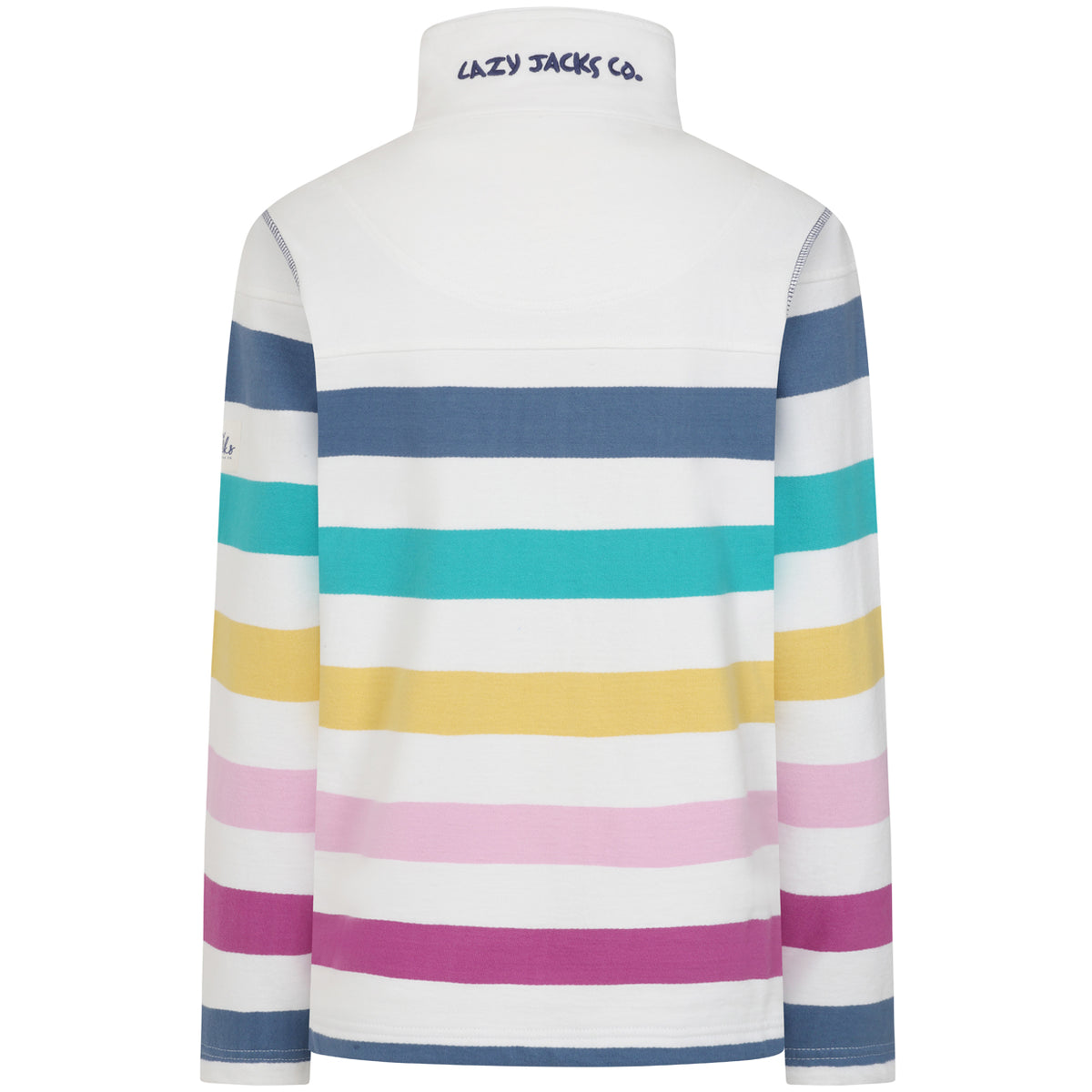 LJ32 - Ladies Striped Full Zip Sweatshirt - Colourful