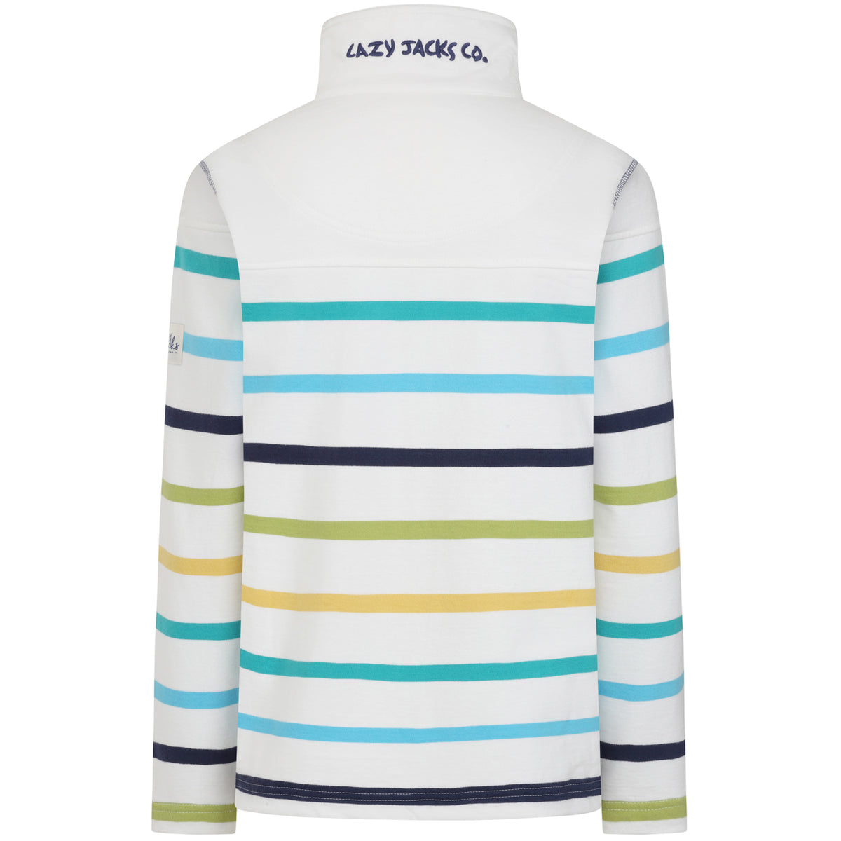 LJ32 - Ladies Striped Full Zip Sweatshirt - Greens