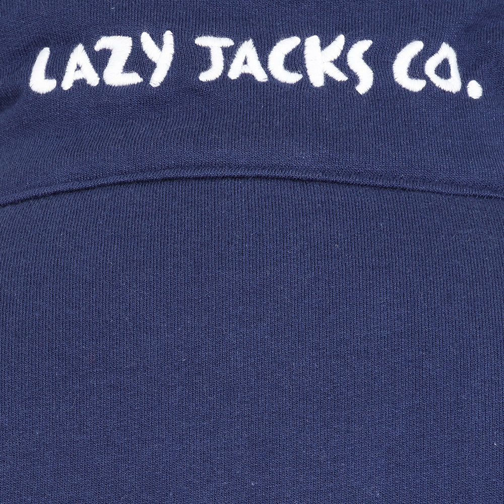 LJ32 - Ladies Full Zip Striped Sweatshirt - Sapphire