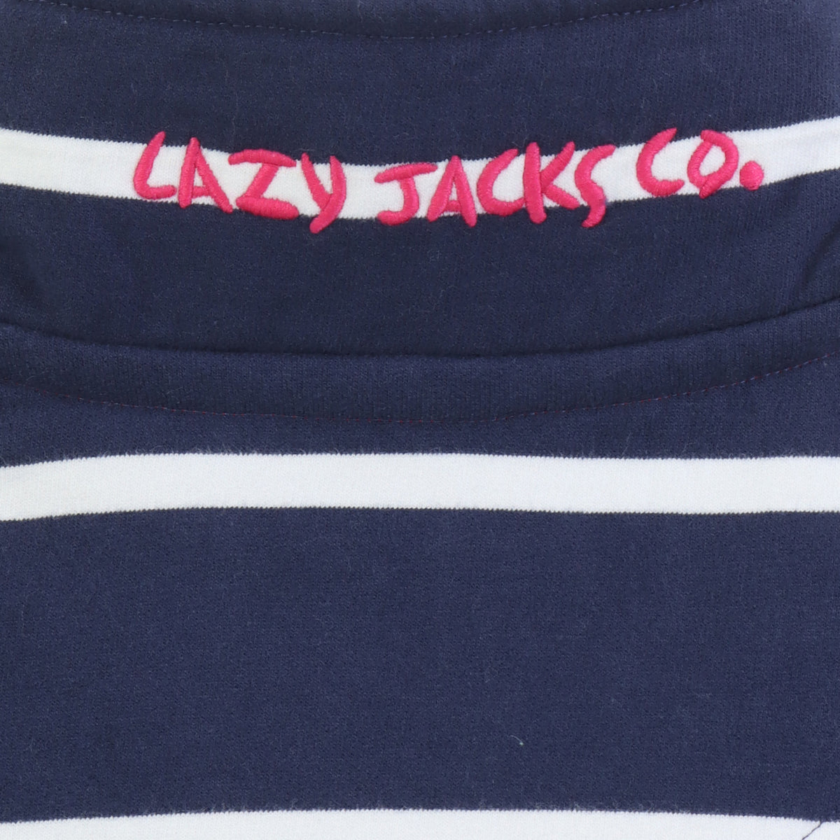 LJ32 - Ladies Striped Full Zip Sweatshirt - White