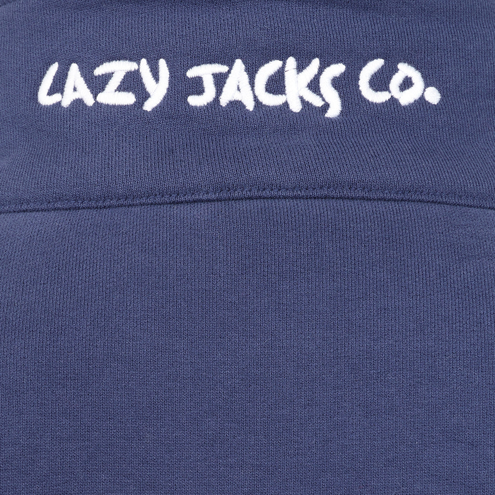 LJ3 - Ladies Quarter Zip Sweatshirt - Twilight with White Trim