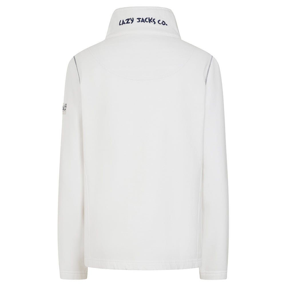 LJ33 - Ladies Full Zip Sweatshirt - White