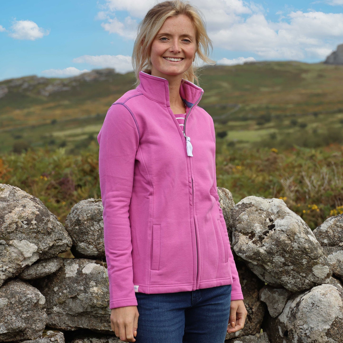 LJ33 - Ladies Full Zip Sweatshirt - Raspberry
