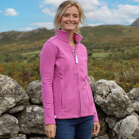 LJ33 - Ladies Full Zip Sweatshirt - Raspberry