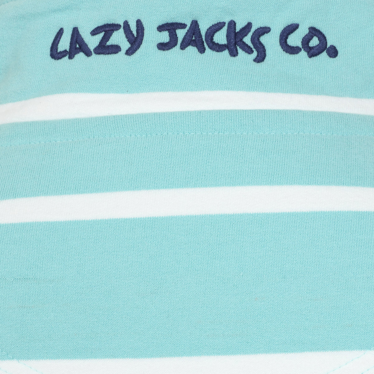 LJ35 - Ladies Striped Quarter Zip Sweatshirt - Peppermint