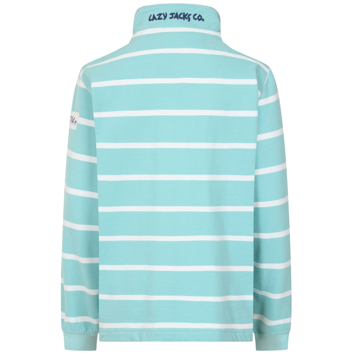 LJ35 - Ladies Striped Quarter Zip Sweatshirt - Peppermint