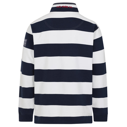 LJ39 - Mens Striped 1/4 Zip Sweatshirt - Marine