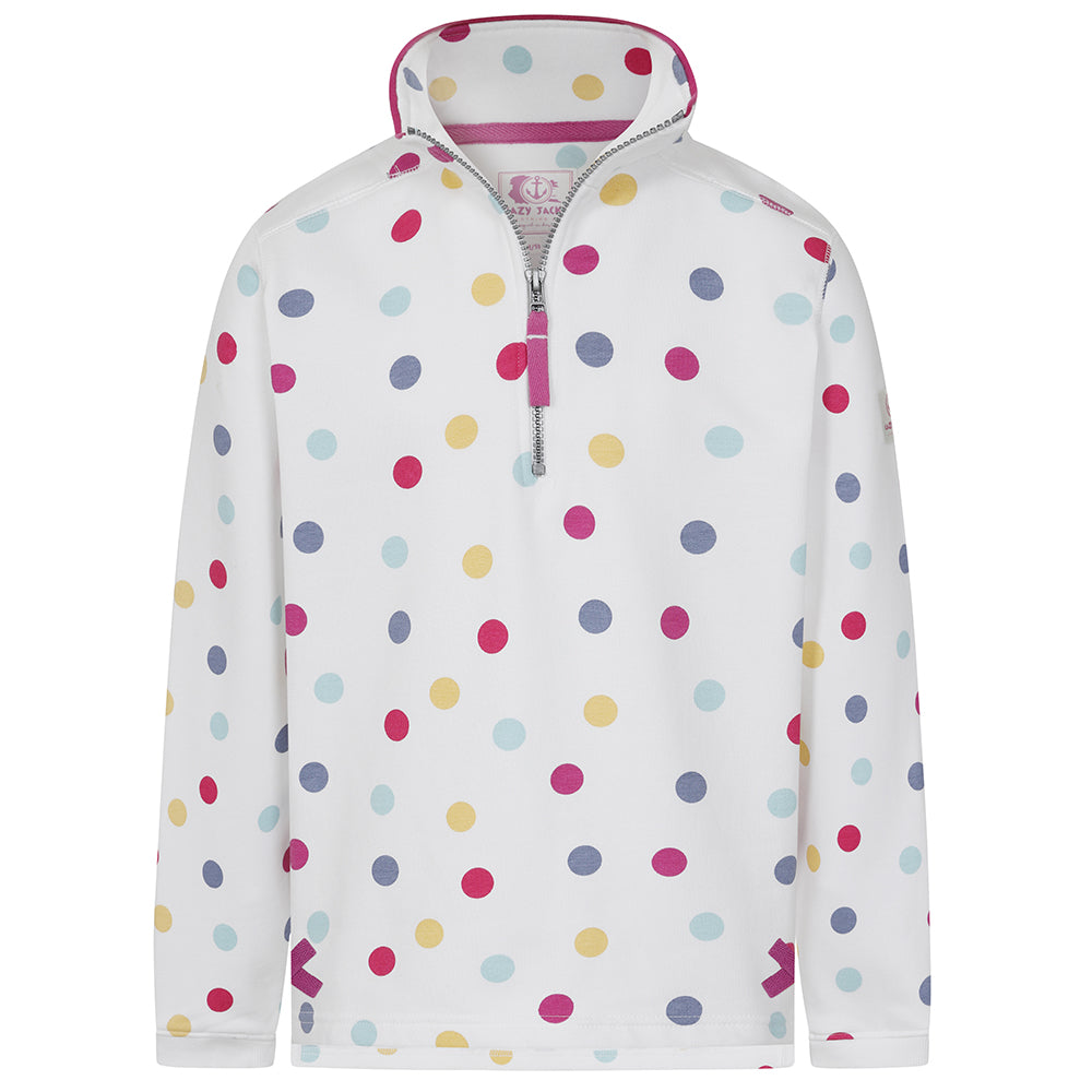 LJ3CP - Girls Printed 1/4 Zip - Spot