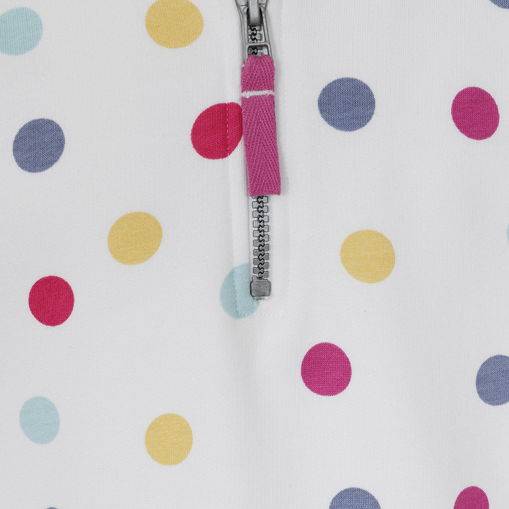 LJ3CP - Girls Printed 1/4 Zip - Spot