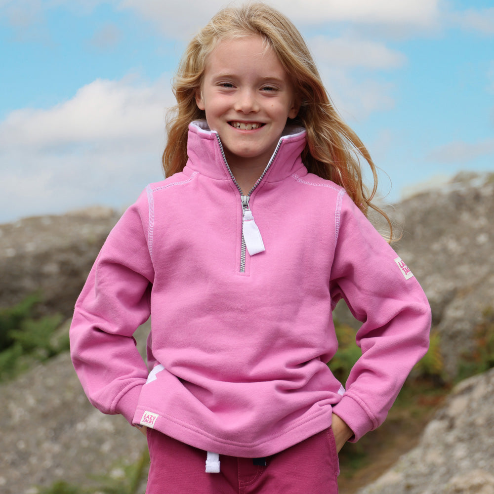 LJ3C - Girls 1/4 Zip - Candy floss