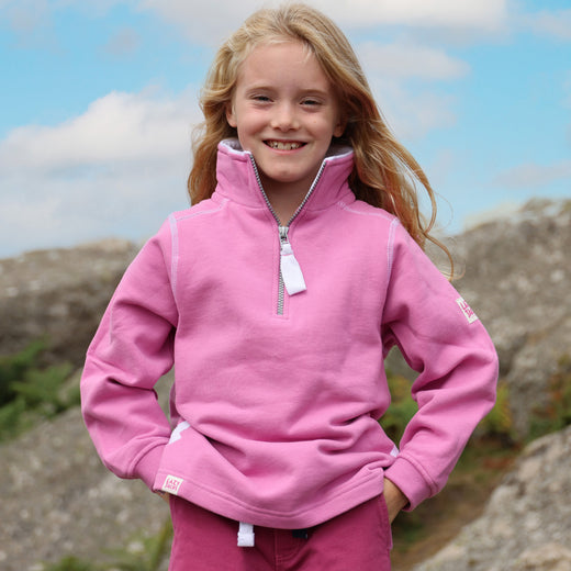 LJ3C - Girls 1/4 Zip - Candy floss