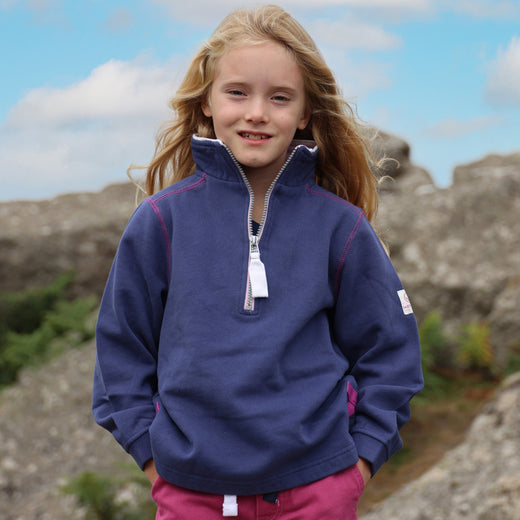 LJ3C - Girls Quarter Zip Sweatshirt - Twilight