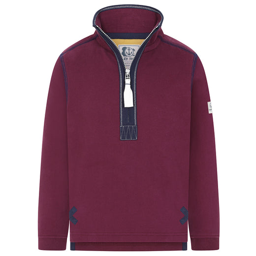 LJ40C - Boys 1/4 Zip - Currant