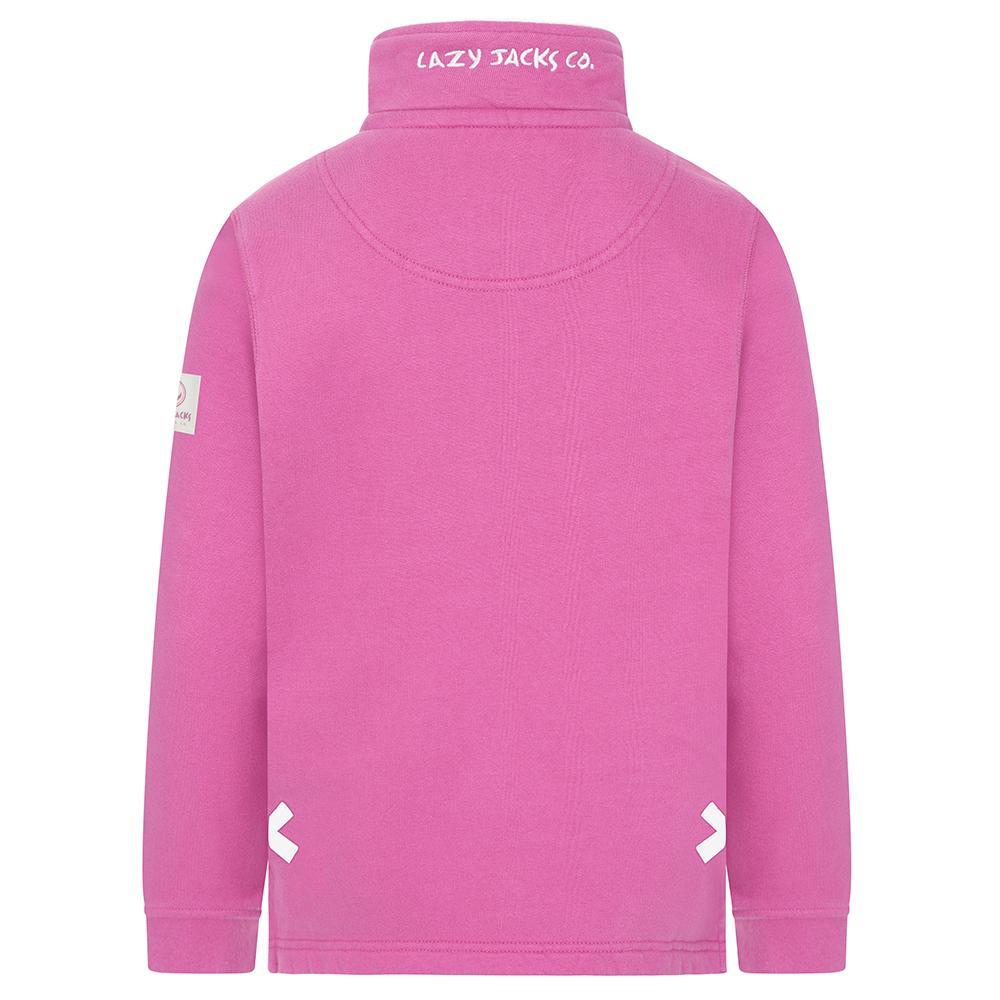 LJ3C - Girls 1\4 Zip Sweatshirt - Raspberry