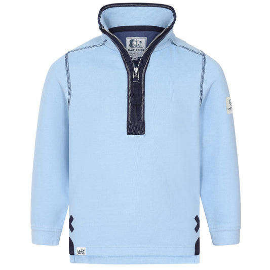 LJ40C - Boy's 1/4 Zip Sweatshirt - Sky Blue