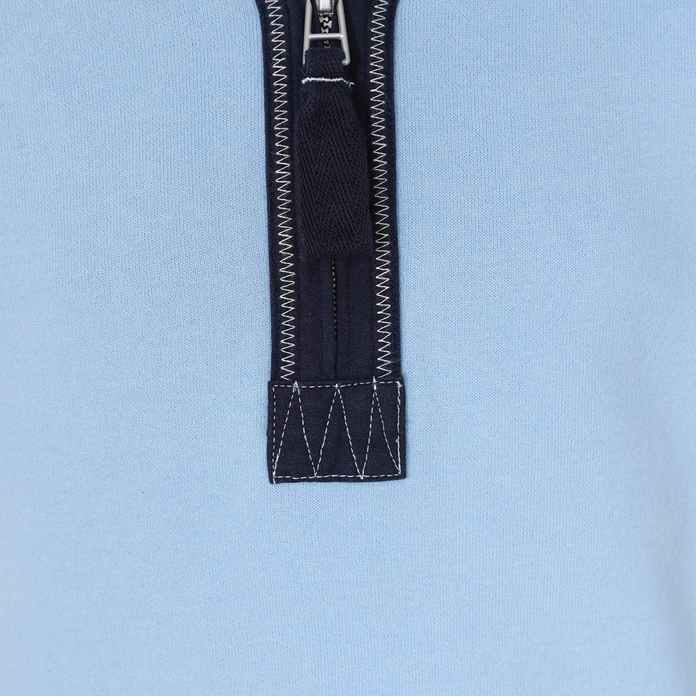 LJ40C - Boy's 1/4 Zip Sweatshirt - Sky Blue