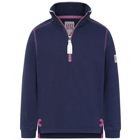 LJ3C - Girls 1\4 Zip Sweatshirt - Twilight