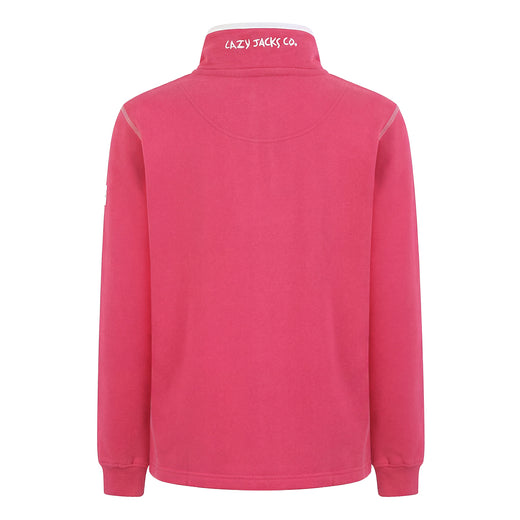 LJ3 - Ladies 1/4 Zip Sweatshirt - Cherry
